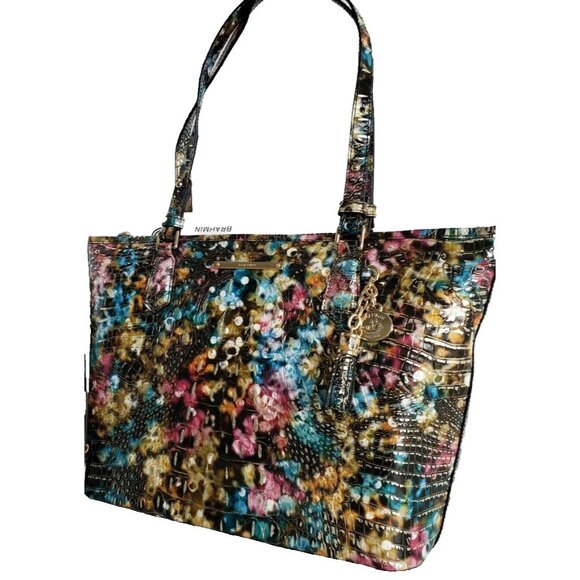 Brahmin Handbags - Brahmin Medium Asher Retrogade Melbourne Croc Embo Leather Satchel New